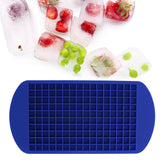 160 Grid Ice Tray Square Flexible Silicone High Temperature Resistant Mini Ice Cube Mold for Home RestaurantBlue