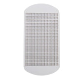 160 Grid Ice Tray Square Flexible Silicone High Temperature Resistant Mini Ice Cube Mold for Home RestaurantWhite - Close-Up Angle