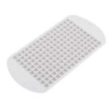 160 Grid Ice Tray Square Flexible Silicone High Temperature Resistant Mini Ice Cube Mold for Home RestaurantWhite - Low Angle