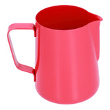 600ml Stainless Steel Frothing Pitcher Milk Coffee Frothing Jug with Pointed Spout for HomeRed
