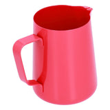 600ml Stainless Steel Frothing Pitcher Milk Coffee Frothing Jug with Pointed Spout for HomeRed