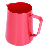 600ml Stainless Steel Frothing Pitcher Milk Coffee Frothing Jug with Pointed Spout for HomeRed