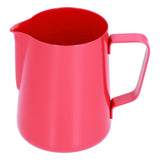 600ml Stainless Steel Frothing Pitcher Milk Coffee Frothing Jug with Pointed Spout for HomeRed