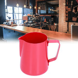 600ml Stainless Steel Frothing Pitcher Milk Coffee Frothing Jug with Pointed Spout for HomeRed - Extra Image