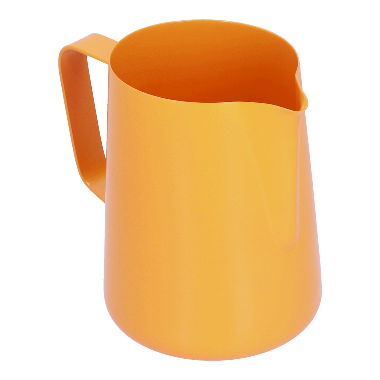 600ml Stainless Steel Frothing Pitcher Milk Coffee Frothing Jug with Pointed Spout for HomeOrange