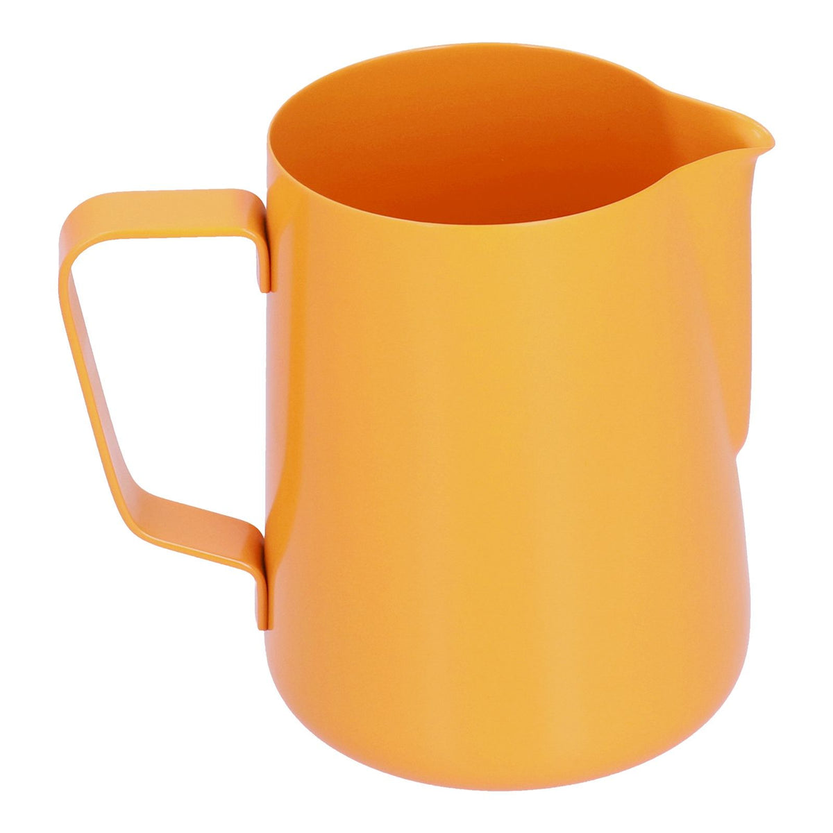 600ml Stainless Steel Frothing Pitcher Milk Coffee Frothing Jug with Pointed Spout for HomeOrange