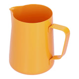 600ml Stainless Steel Frothing Pitcher Milk Coffee Frothing Jug with Pointed Spout for HomeOrange - 45-Degree Angle