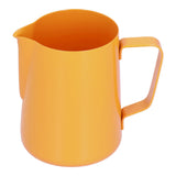 600ml Stainless Steel Frothing Pitcher Milk Coffee Frothing Jug with Pointed Spout for HomeOrange - Rear View