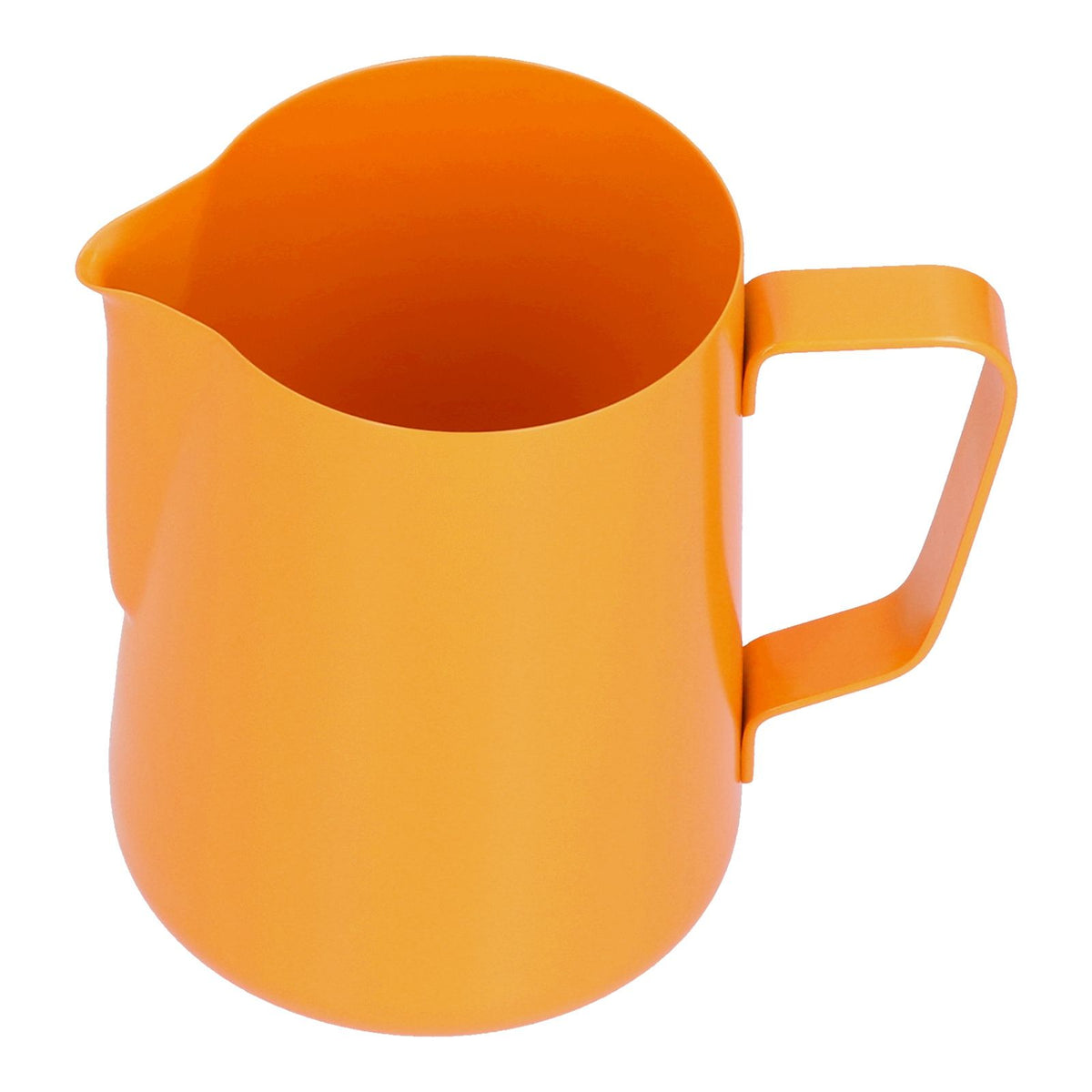 600ml Stainless Steel Frothing Pitcher Milk Coffee Frothing Jug with Pointed Spout for HomeOrange