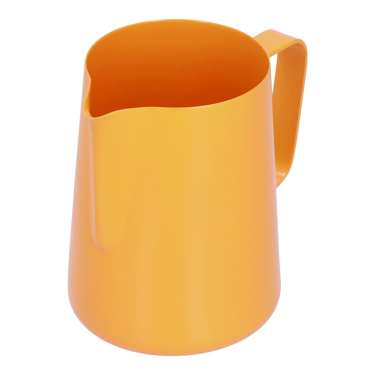 600ml Stainless Steel Frothing Pitcher Milk Coffee Frothing Jug with Pointed Spout for HomeOrange