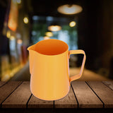 600ml Stainless Steel Frothing Pitcher Milk Coffee Frothing Jug with Pointed Spout for HomeOrange - Extra Image
