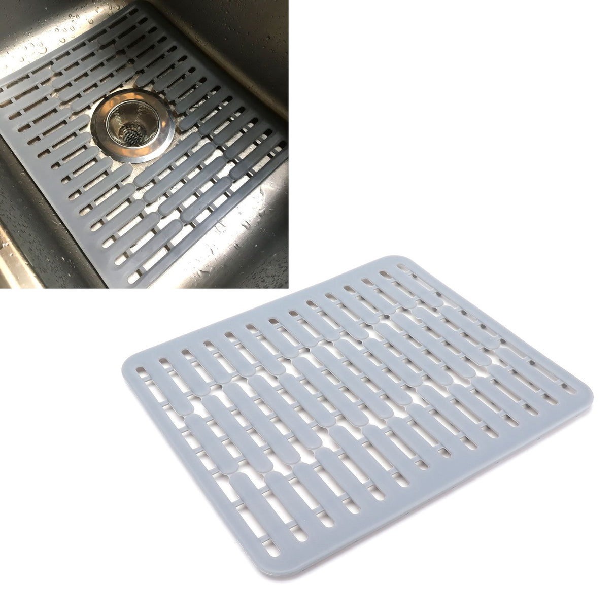 Sink Mat Silicone Multifunctional Nonslip Heat Insulating Drain Pad Kitchen Supplies