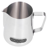 600ml Stainless Steel Frothing Cup Milk Coffee Frothing Pitcher with Thermometer Sticker - Front View