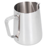 600ml Stainless Steel Frothing Cup Milk Coffee Frothing Pitcher with Thermometer Sticker - Close-Up Angle