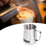 600ml Stainless Steel Frothing Cup Milk Coffee Frothing Pitcher with Thermometer Sticker