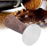 58mm Tamper Tool Black Walnut 304 Stainless Steel Portable Coffee Tamper for Home Coffee Shop - Extra Image