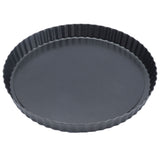 9in Bakeware Carbon Steel Baking Pan with Movable Chassis and Wavy Edge Nonstick Black for Family Baking9in Movable Chassis Pie Pan