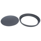 9in Bakeware Carbon Steel Baking Pan with Movable Chassis and Wavy Edge Nonstick Black for Family Baking9in Movable Chassis Pie Pan