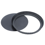 9in Bakeware Carbon Steel Baking Pan with Movable Chassis and Wavy Edge Nonstick Black for Family Baking9in Movable Chassis Pie Pan