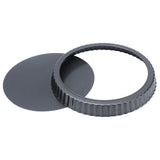 9in Bakeware Carbon Steel Baking Pan with Movable Chassis and Wavy Edge Nonstick Black for Family Baking9in Movable Chassis Pie Pan - Low Angle