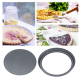 9in Bakeware Carbon Steel Baking Pan with Movable Chassis and Wavy Edge Nonstick Black for Family Baking9in Movable Chassis Pie Pan
