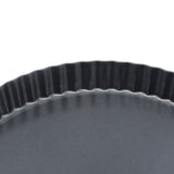 9in Bakeware Carbon Steel Baking Pan with Movable Chassis and Wavy Edge Nonstick Black for Family Baking9in Movable Chassis Pie Pan
