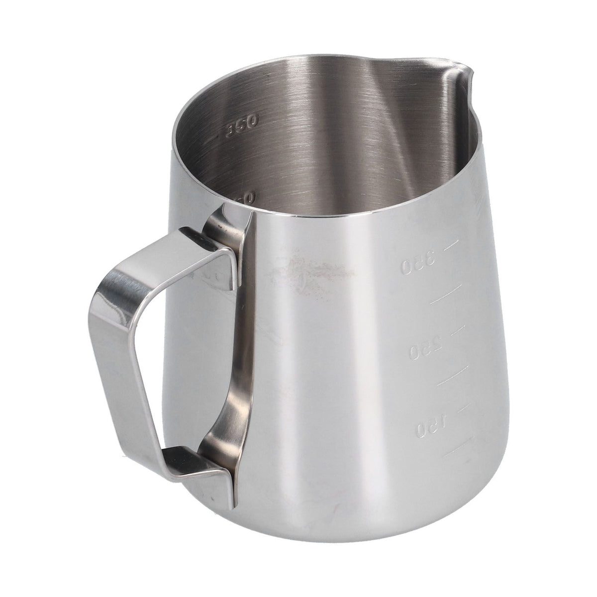 400ml Stainless Steel Frothing Cup Pointed Spout Coffee Art Pitcher Milk Steaming Jug with Scale