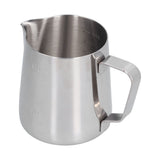 400ml Stainless Steel Frothing Cup Pointed Spout Coffee Art Pitcher Milk Steaming Jug with Scale - Side View