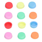 Silicone Beer Bottle Caps Reusable Round Glass Bottle Stopper Kitchen Gadgets for Home Restaurant - Top-Down View
