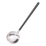 26CM Stainless Steel Round Spoon Hot Pot Ladle Dinnerware for Home Kitchen Restaurant HotelSoup Spoon - Top-Down View