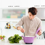 26CM Stainless Steel Round Spoon Hot Pot Ladle Dinnerware for Home Kitchen Restaurant HotelColander
