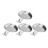 4Pcs Spoon Holder Stainless Steel 2 Purpose Compact Durable Chopsticks Rest Holder for Home Restaurants - Side View