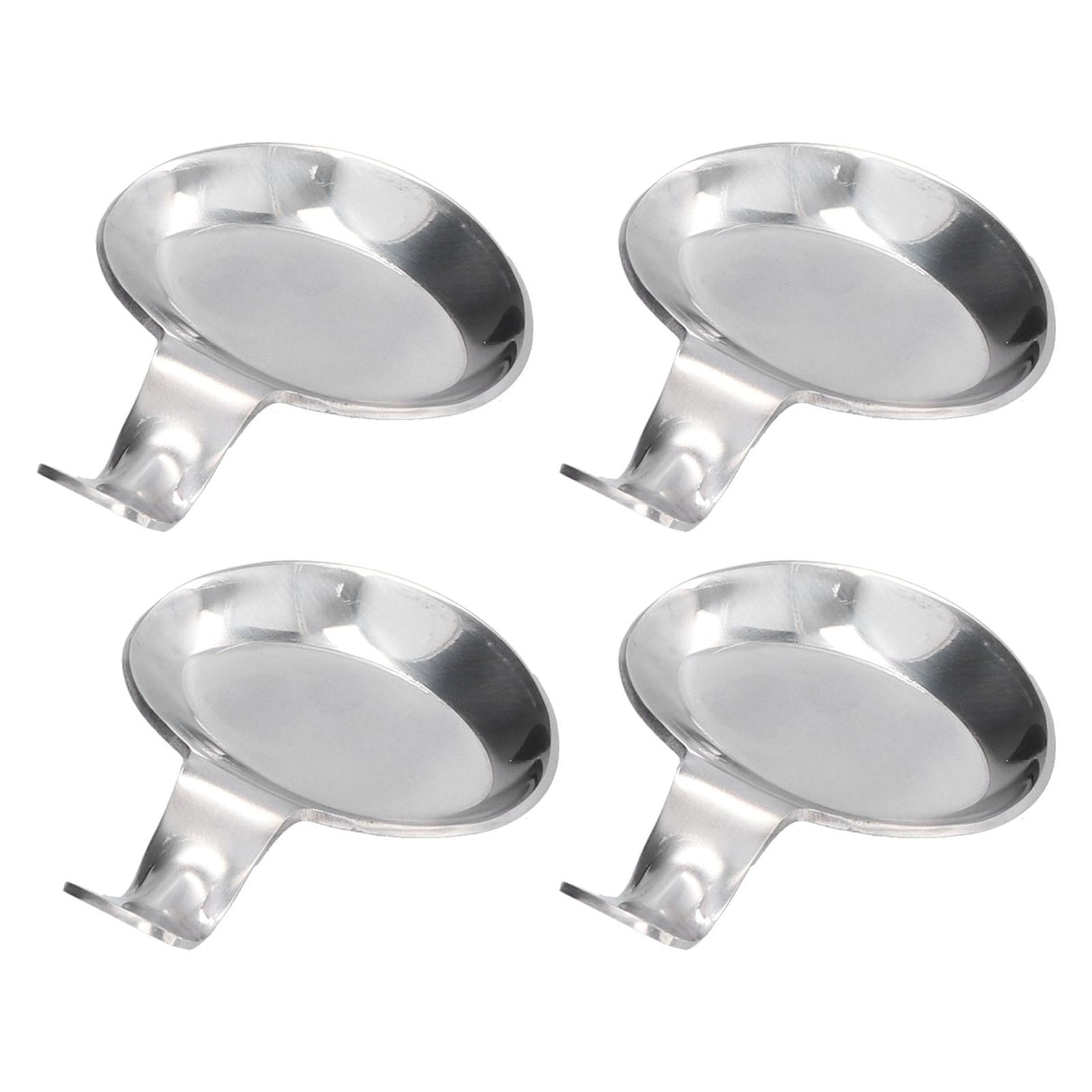 4Pcs Spoon Holder Stainless Steel 2 Purpose Compact Durable Chopsticks Rest Holder for Home Restaurants