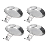 4Pcs Spoon Holder Stainless Steel 2 Purpose Compact Durable Chopsticks Rest Holder for Home Restaurants