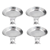 4Pcs Spoon Holder Stainless Steel 2 Purpose Compact Durable Chopsticks Rest Holder for Home Restaurants - Close-Up Angle