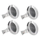 4Pcs Spoon Holder Stainless Steel 2 Purpose Compact Durable Chopsticks Rest Holder for Home Restaurants - Low Angle
