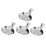 4Pcs Spoon Holder Stainless Steel 2 Purpose Compact Durable Chopsticks Rest Holder for Home Restaurants