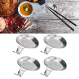 4Pcs Spoon Holder Stainless Steel 2 Purpose Compact Durable Chopsticks Rest Holder for Home Restaurants