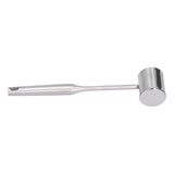 Meat Mallet Tenderizer Stainless Steel Hand Held Manual Anti Rust Steak Meat Pounder for Home Restaurants - Rear View