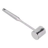 Meat Mallet Tenderizer Stainless Steel Hand Held Manual Anti Rust Steak Meat Pounder for Home Restaurants - Close-Up Angle
