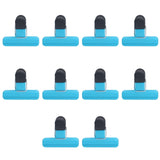 10Pcs Food Clip ABS Chip Bag Clip Good Sealing and Multifunction Non Slip Clip for Kitchen BlueSmall
