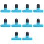 10Pcs Food Clip ABS Chip Bag Clip Good Sealing and Multifunction Non Slip Clip for Kitchen BlueSmall