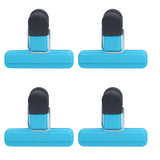 10Pcs Food Clip ABS Chip Bag Clip Good Sealing and Multifunction Non Slip Clip for Kitchen BlueLarge - Front View