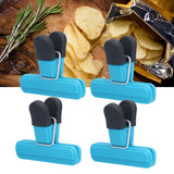 10Pcs Food Clip ABS Chip Bag Clip Good Sealing and Multifunction Non Slip Clip for Kitchen BlueLarge