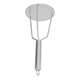 Potato Masher Stainless Steel Potato Masher Fruit and Meat Masher with Ergonomic Handle for Kitchen - Front View