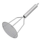 Potato Masher Stainless Steel Potato Masher Fruit and Meat Masher with Ergonomic Handle for Kitchen - Close-Up Angle