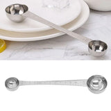 Coffee Scoop with Scale Length Double End Measuring Spoon Stainless Steel Tablespoon Seasoning Spoon