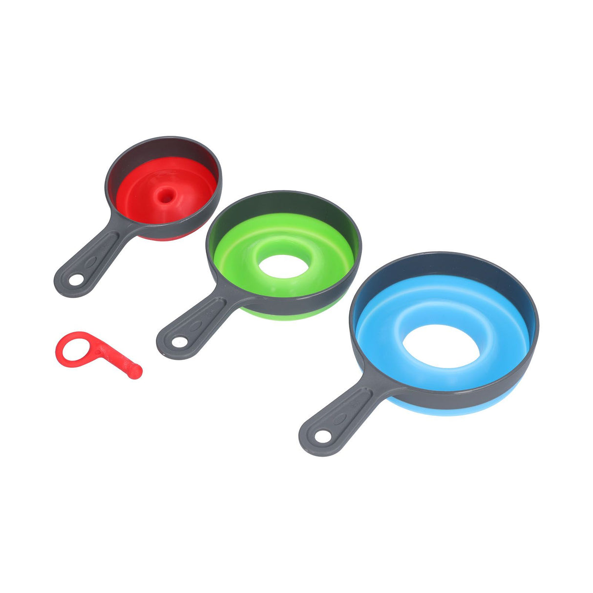 3Pcs Funnel Foldable Silicone and ABS Funnel Saving Space and Easy to Clean Durable for Kitchen