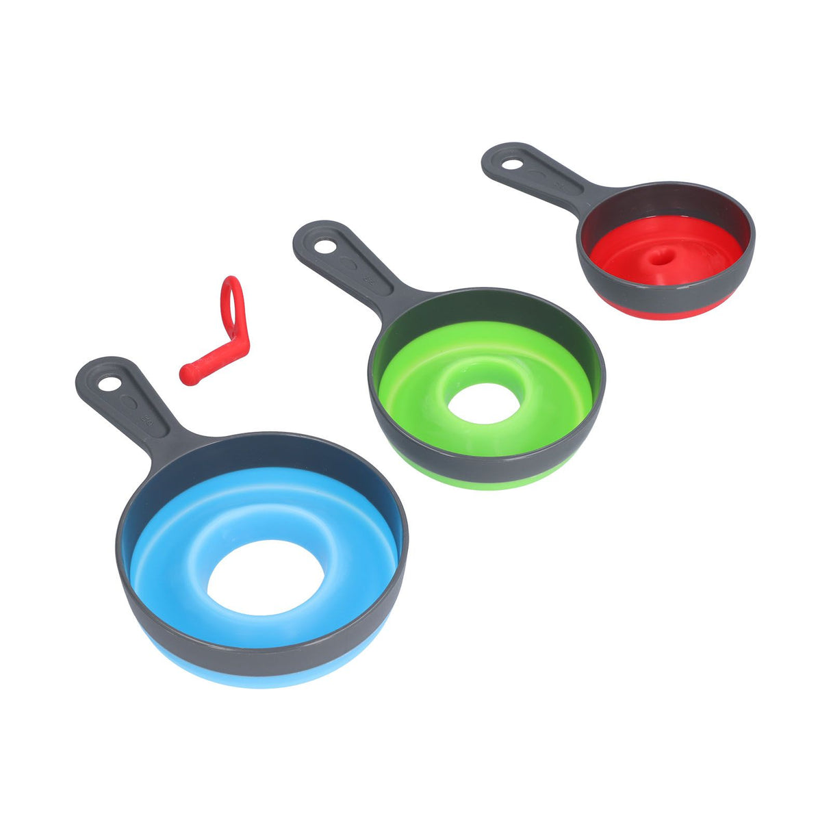 3Pcs Funnel Foldable Silicone and ABS Funnel Saving Space and Easy to Clean Durable for Kitchen