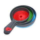 3Pcs Funnel Foldable Silicone and ABS Funnel Saving Space and Easy to Clean Durable for Kitchen